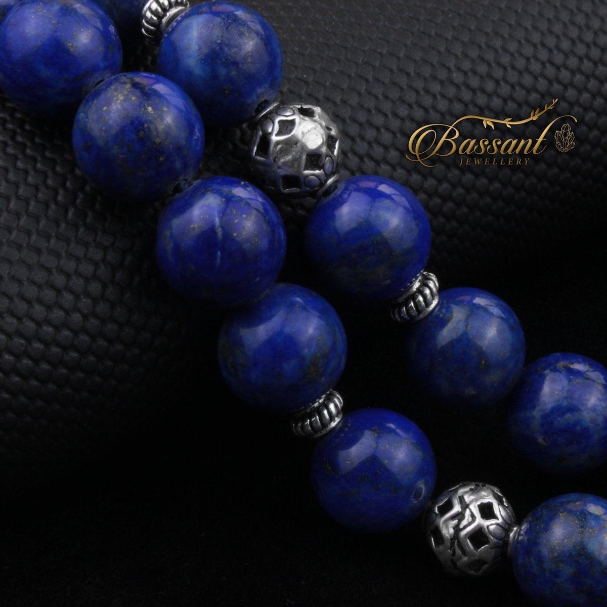 سبحة حجر كريم اللازورد | أحجار كريمة و فضة عيار ٩٢٥ | Lapis Lazuli gemstone Islamic prayer beads - Silver 925 | Bassant Jewellery