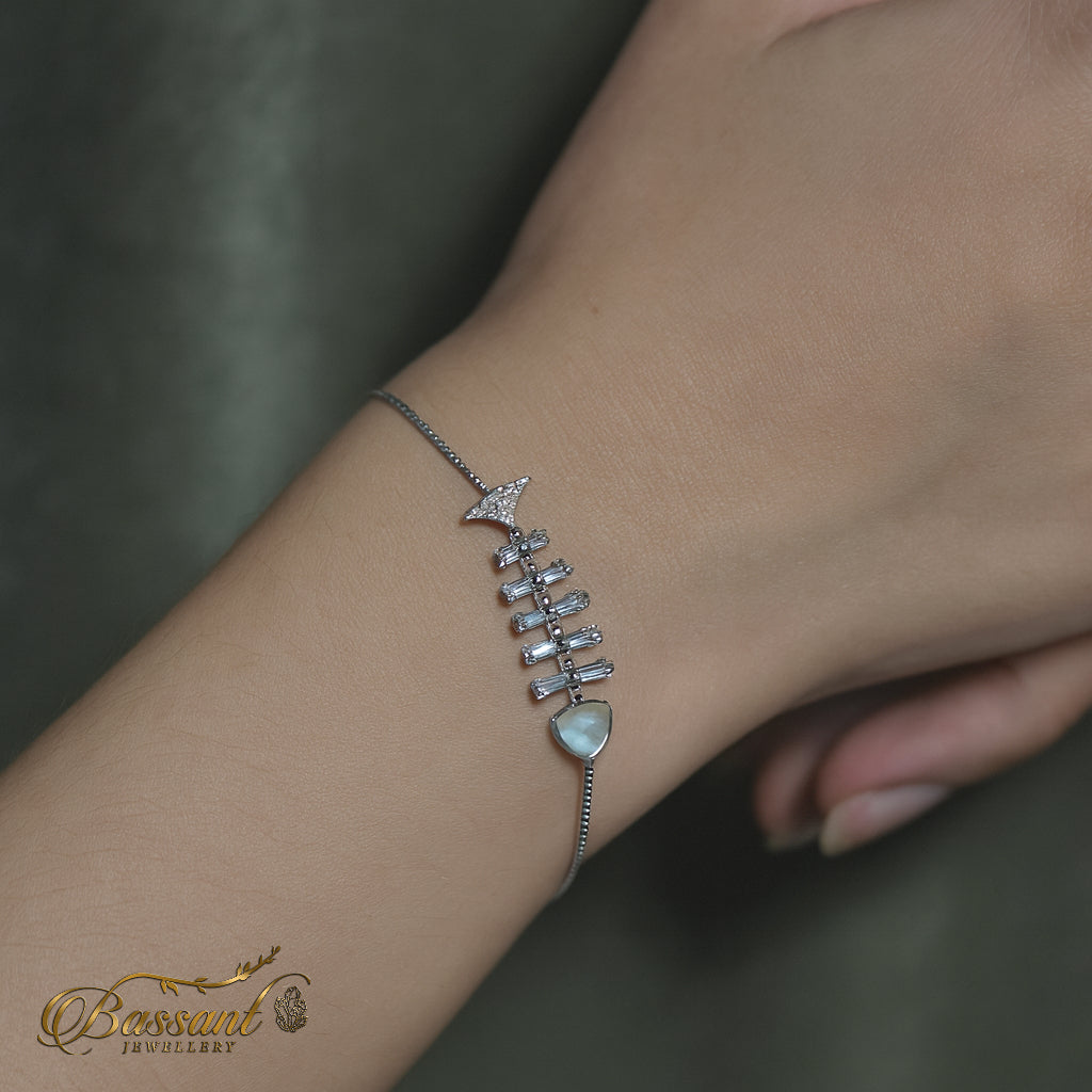 اسورة فضة عيار ٩٢٥ Sky Fish | Sky Fish Sterling Silver 925 Bracelet | Bassant Jewellery