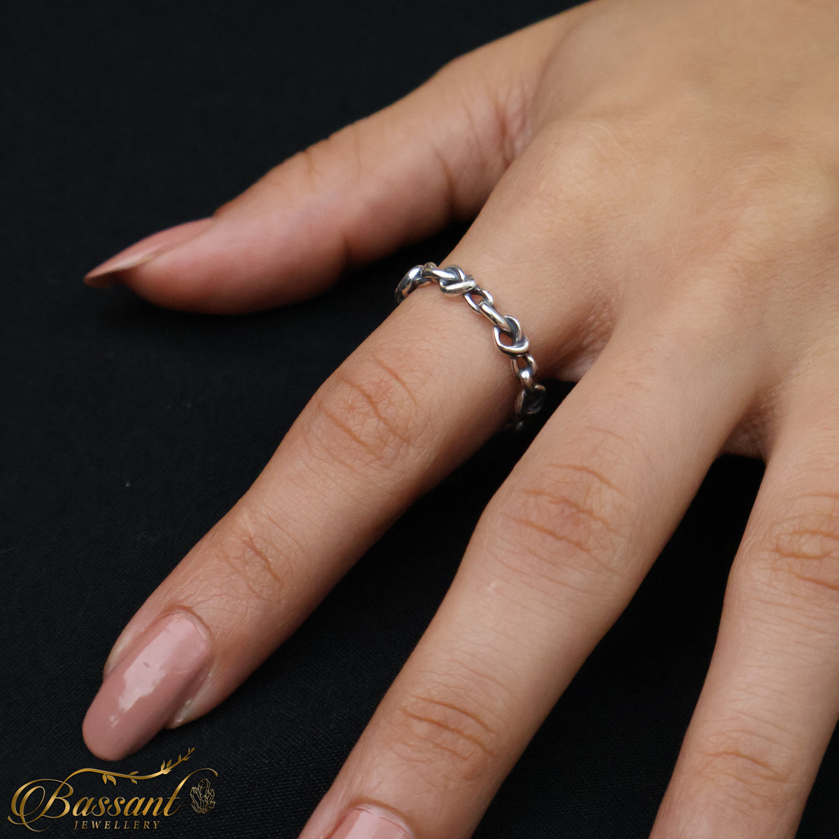 خاتم فضة عيار ٩٢٥ Swing | Swing Sterling Silver 925 Ring | Bassant Jewellery