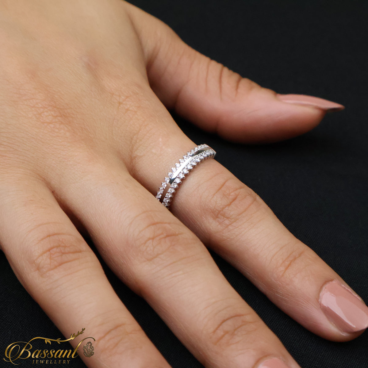 خاتم فضة عيار ٩٢٥ The Lines | The Lines Sterling Silver 925 Ring | Bassant Jewellery