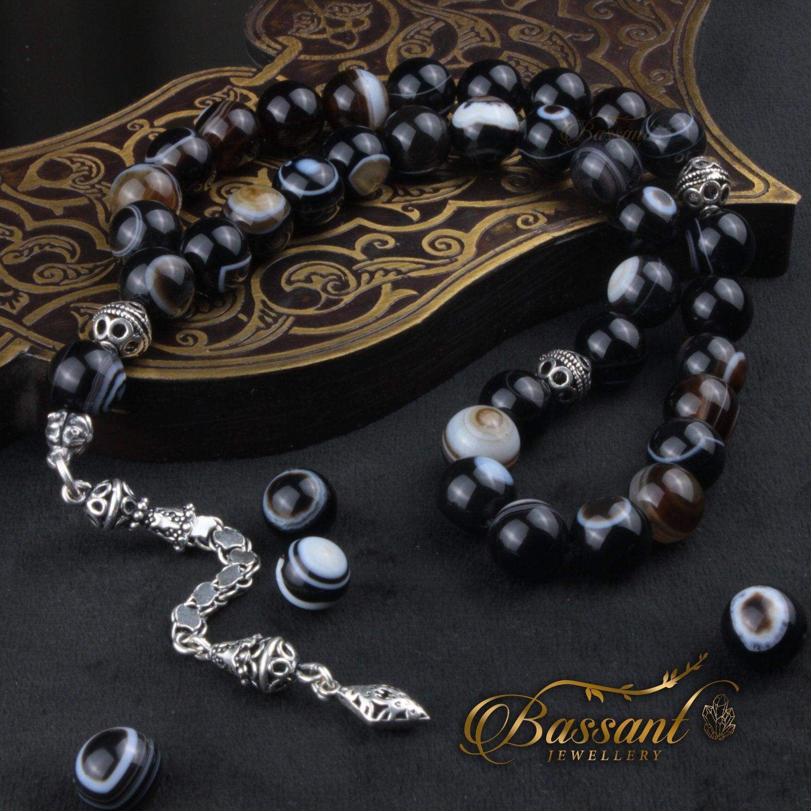 Suleiman Agate Rosary - Bassant Jewellery