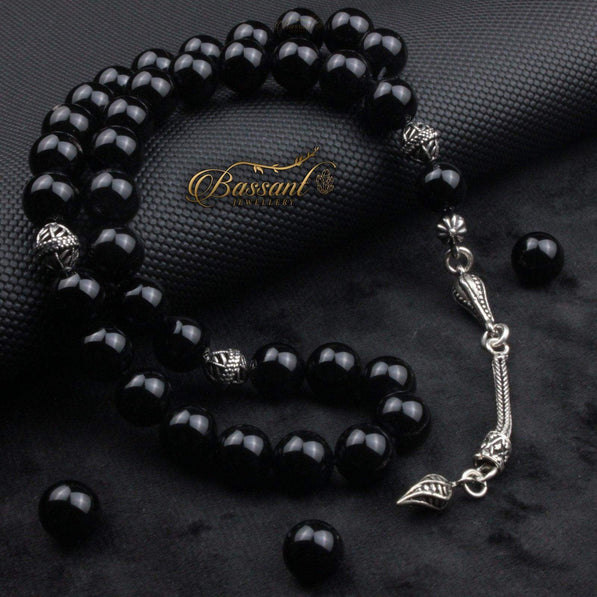 Black Agate - Onyx Rosary - Bassant Jewellery