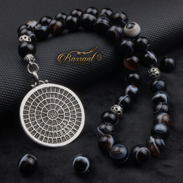 Suleiman Agate Rosary - Bassant Jewellery