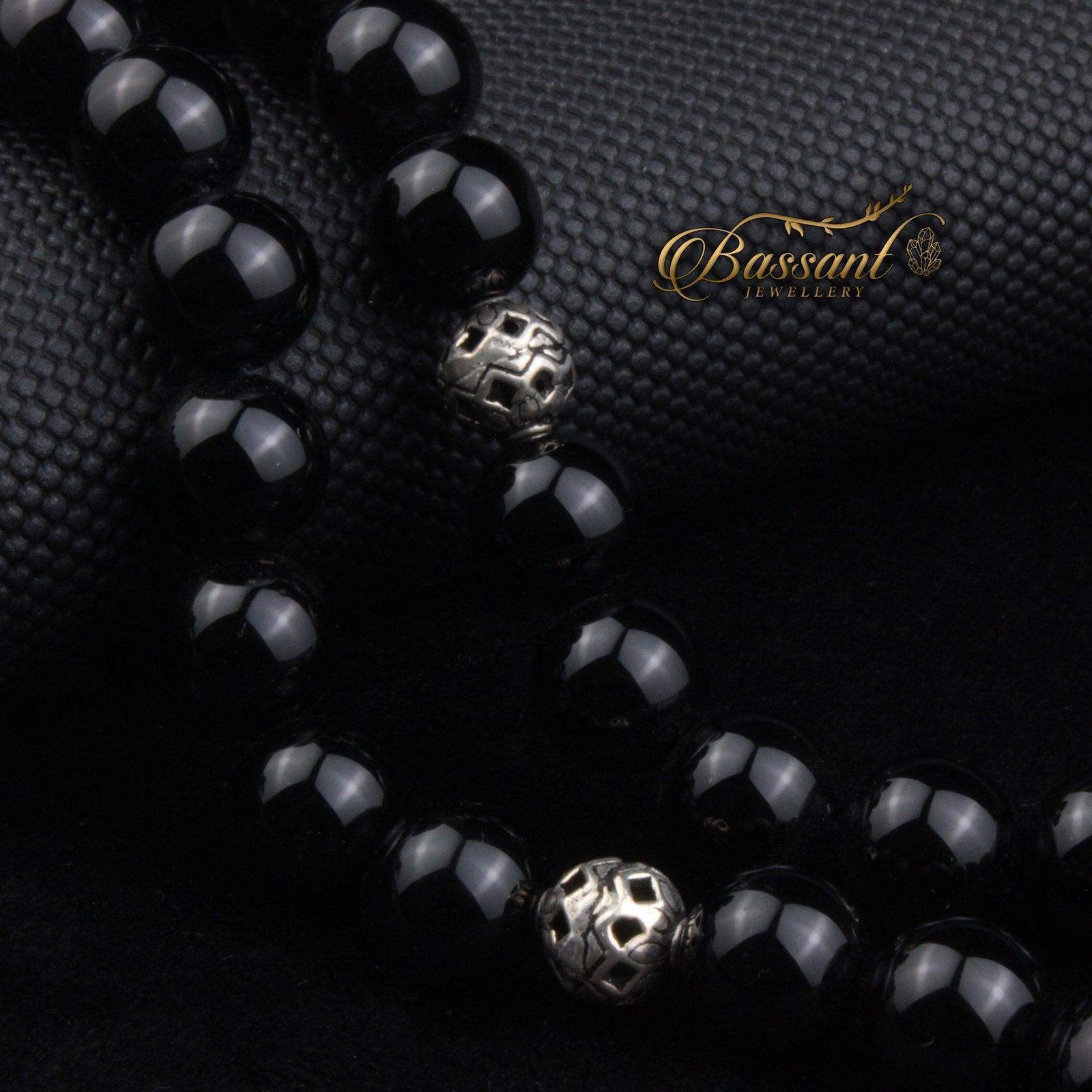Black Agate - Onyx Rosary - Bassant Jewellery