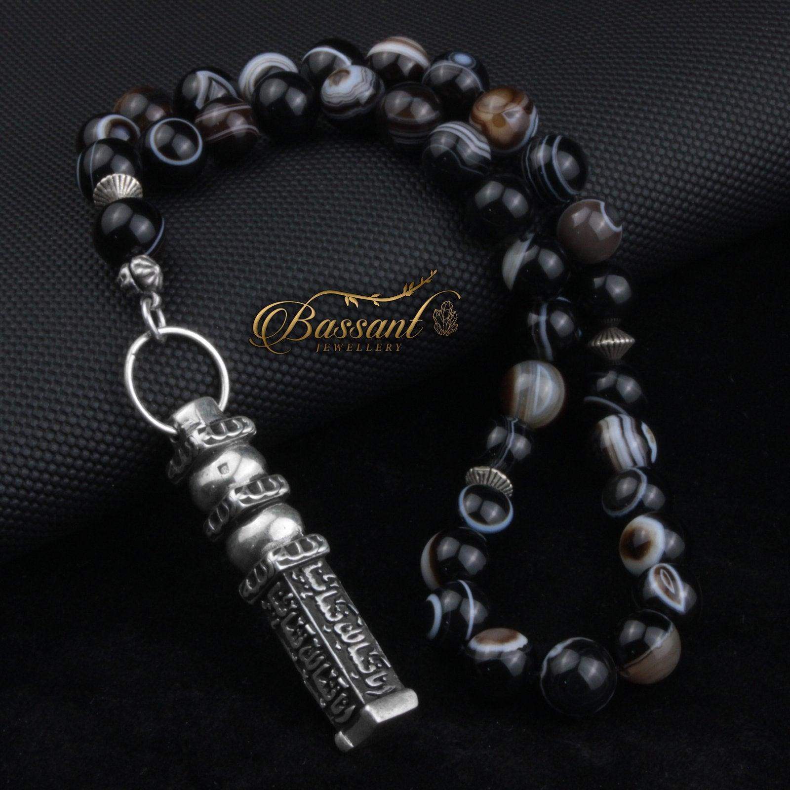 Suleiman Agate Rosary - Bassant Jewellery