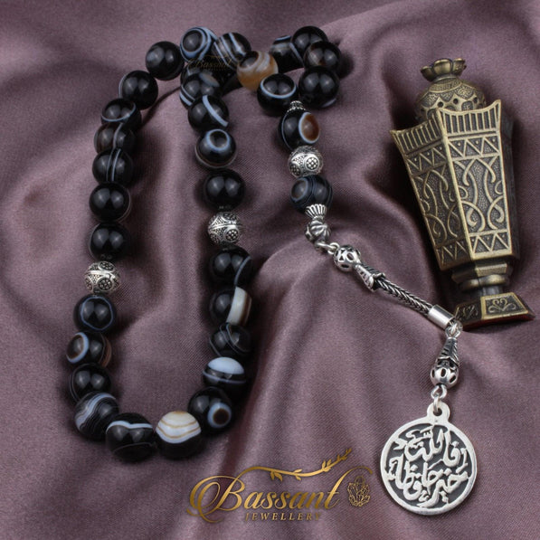 Suleiman Agate Rosary - Bassant Jewellery