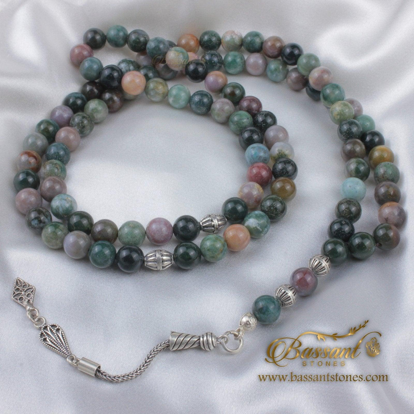 Moss agate Rosary - Bassant Jewellery