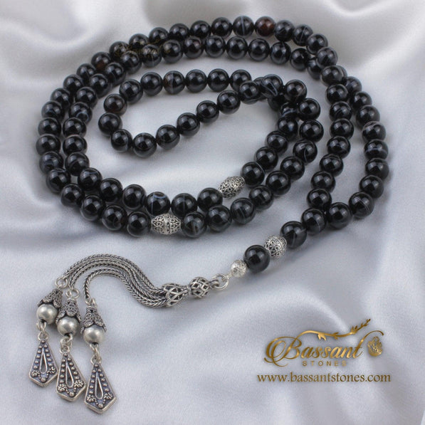 Black Agate - Onyx Rosary - Bassant Jewellery
