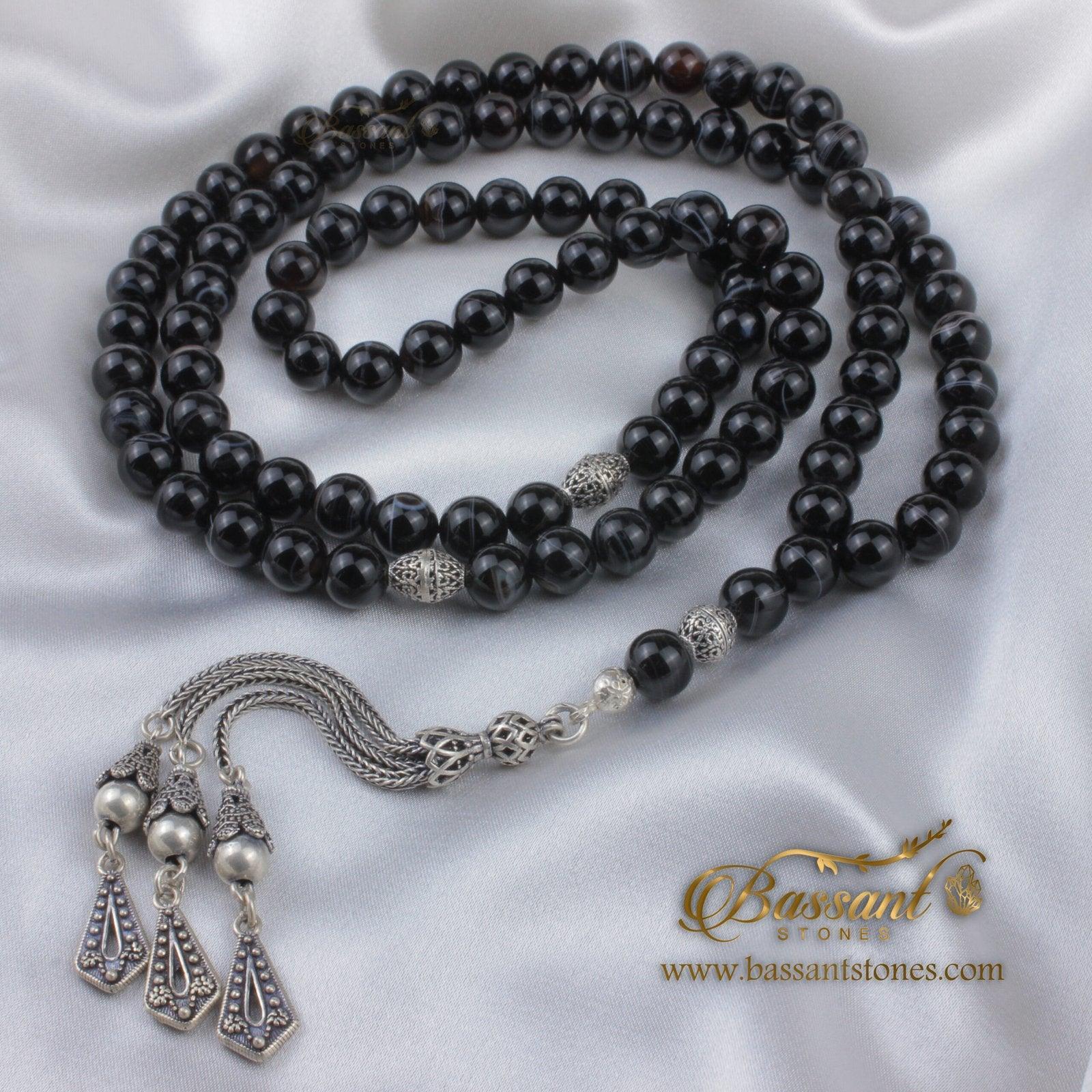 Black Agate - Onyx Rosary - Bassant Jewellery