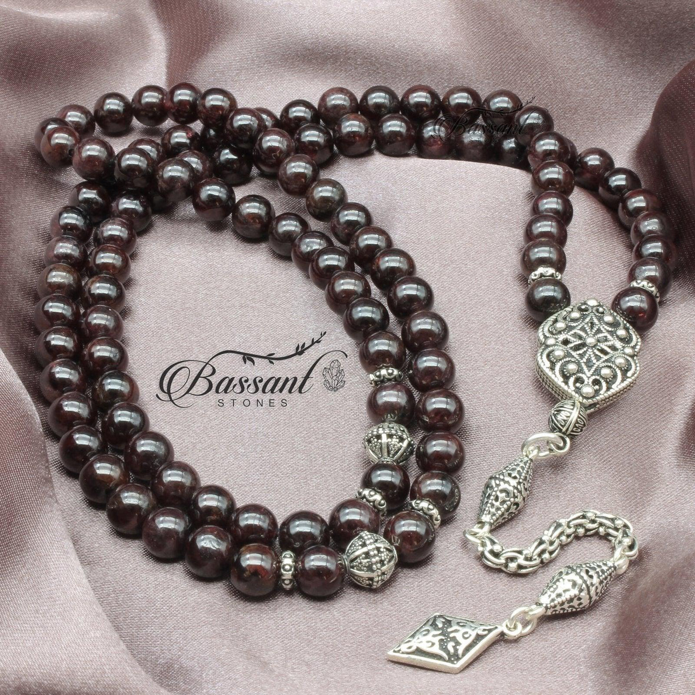 Garnet Royal Rosary - Bassant Jewellery