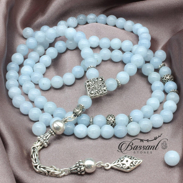 Aquamarine Royal Rosary - Bassant Jewellery