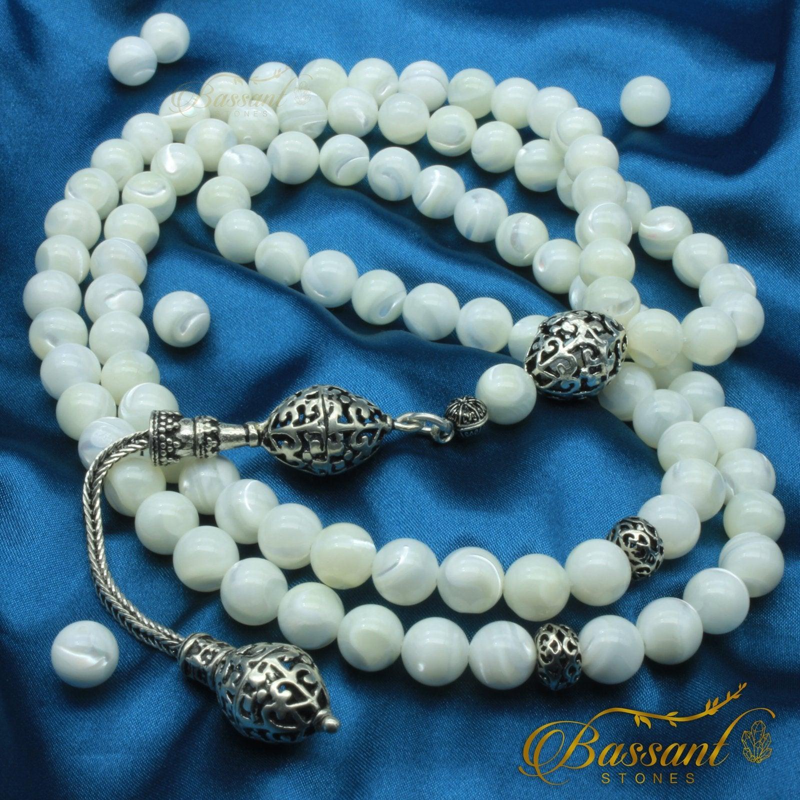 White Trochus Shell Rosary - Bassant Jewellery