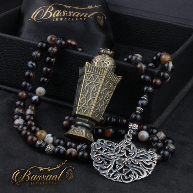 Suleiman Agate Rosary - Bassant Jewellery