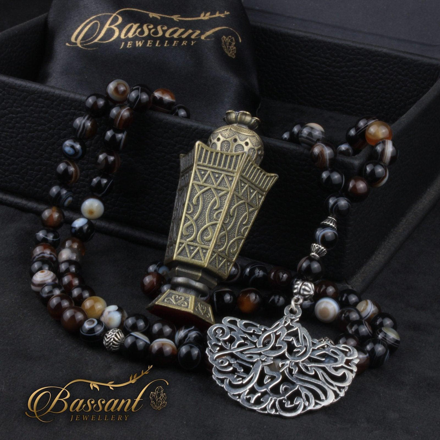 Suleiman Agate Rosary - Bassant Jewellery