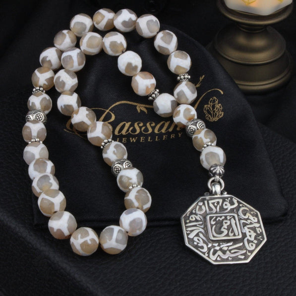 Tibetan Agate Rosary - Bassant Jewellery