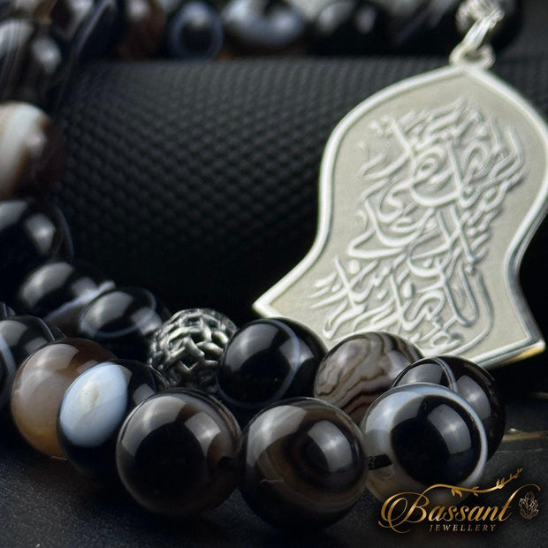 Suleiman Agate Rosary - Bassant Jewellery