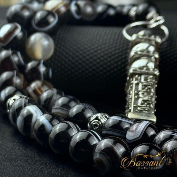 Suleiman Agate Rosary - Bassant Jewellery