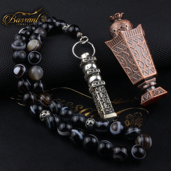 Suleiman Agate Rosary - Bassant Jewellery