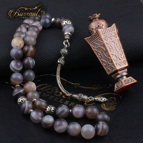 Botswana Agate Rosary - Bassant Jewellery