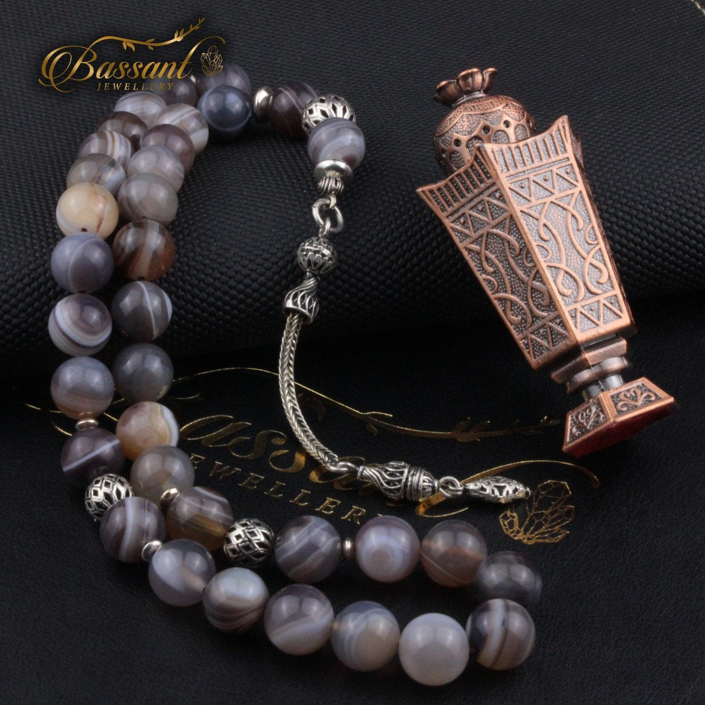 Botswana Agate Rosary - Bassant Jewellery