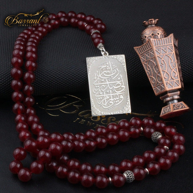 Red Jade Rosary - Bassant Jewellery