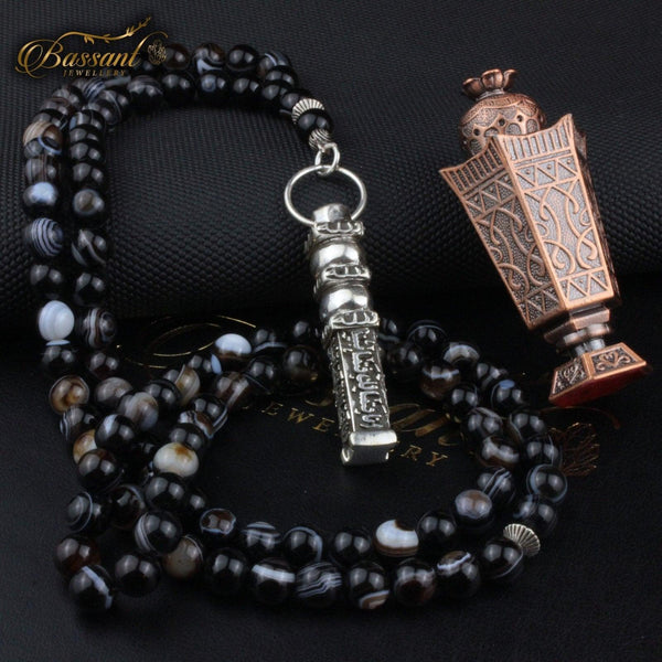Suleiman Agate Rosary - Bassant Jewellery