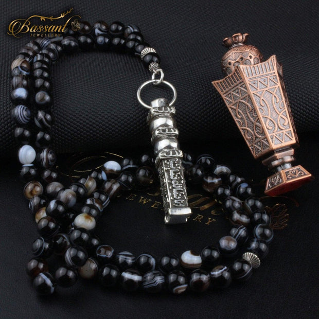 Suleiman Agate Rosary - Bassant Jewellery