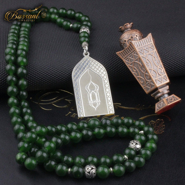 Green Jade Rosary - Bassant Jewellery