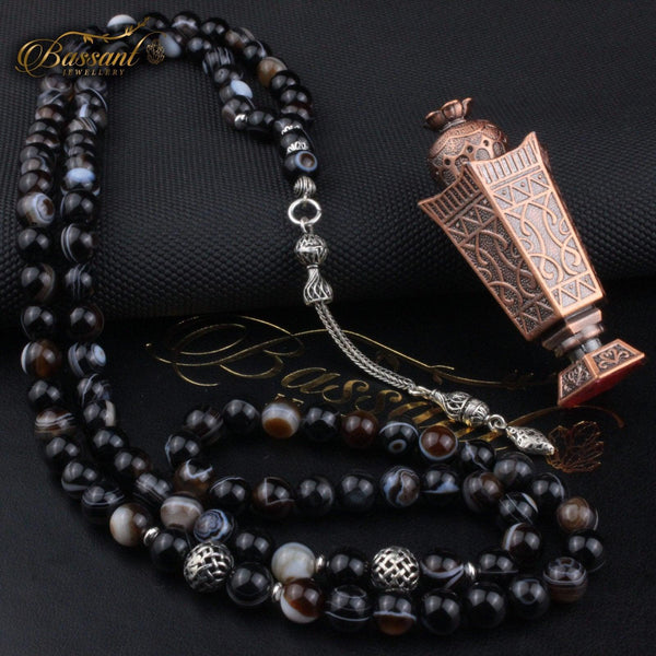 Suleiman Agate Rosary - Bassant Jewellery