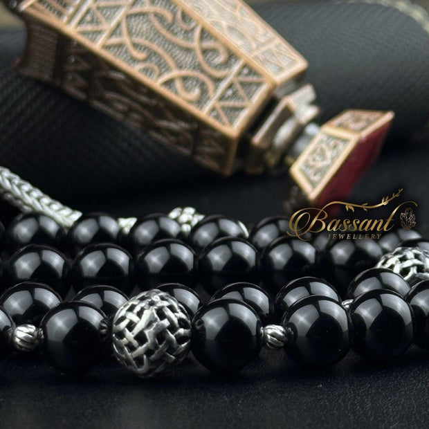 Black Agate - Onyx Rosary - Bassant Jewellery