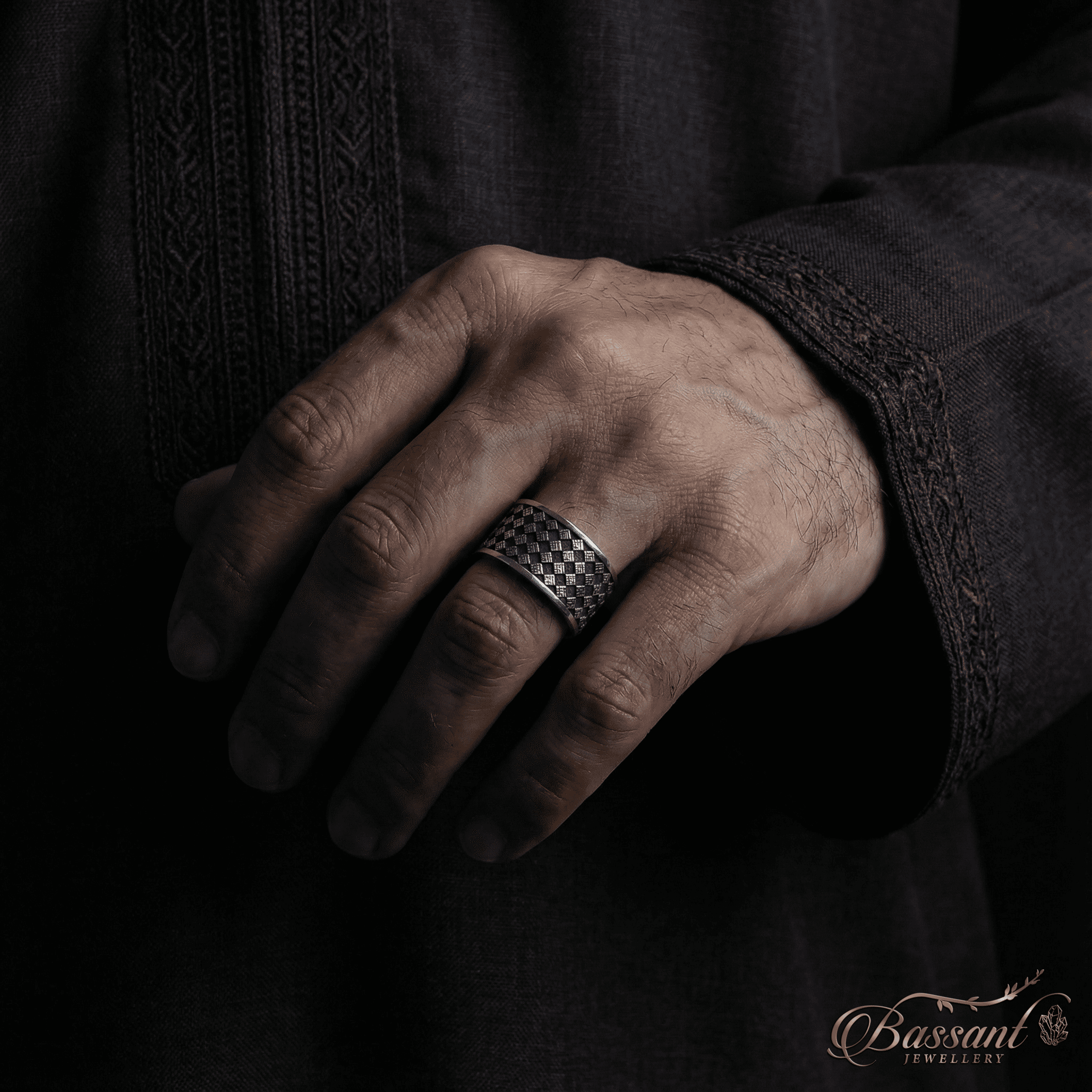 Asmaa Allah Al-Husna Kufic Ring