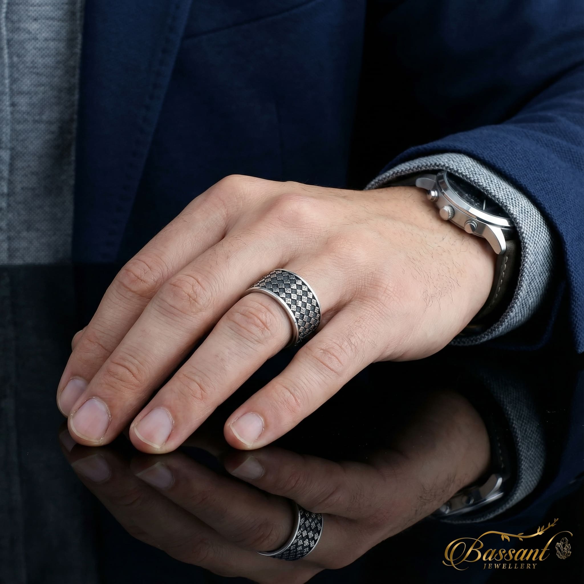 Asmaa Allah Al-Husna Kufic Ring