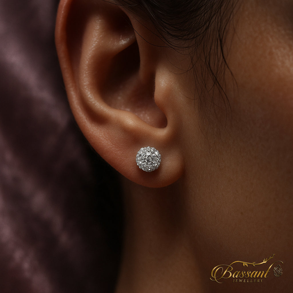 حلق فضة عيار ٩٢٥ Moonlight | Moonlight Sterling Silver 925 Earrings | Bassant Jewellery