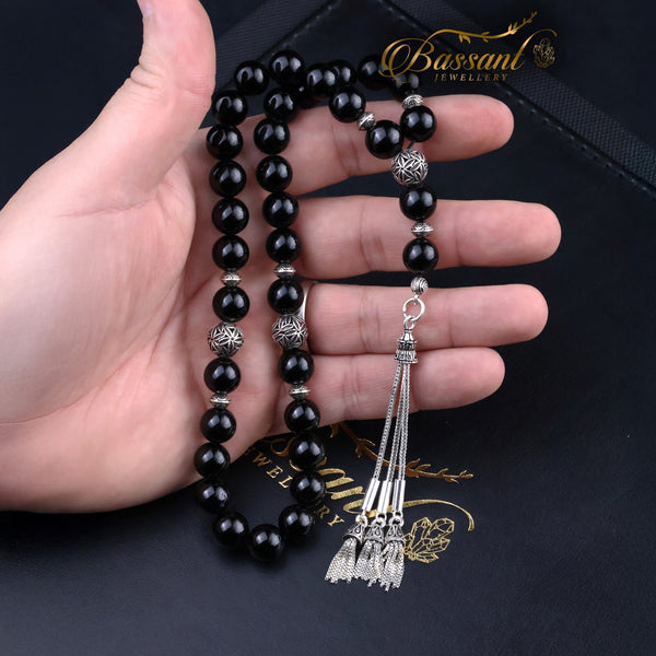 سبحة العقيق الأسود - أونكس  