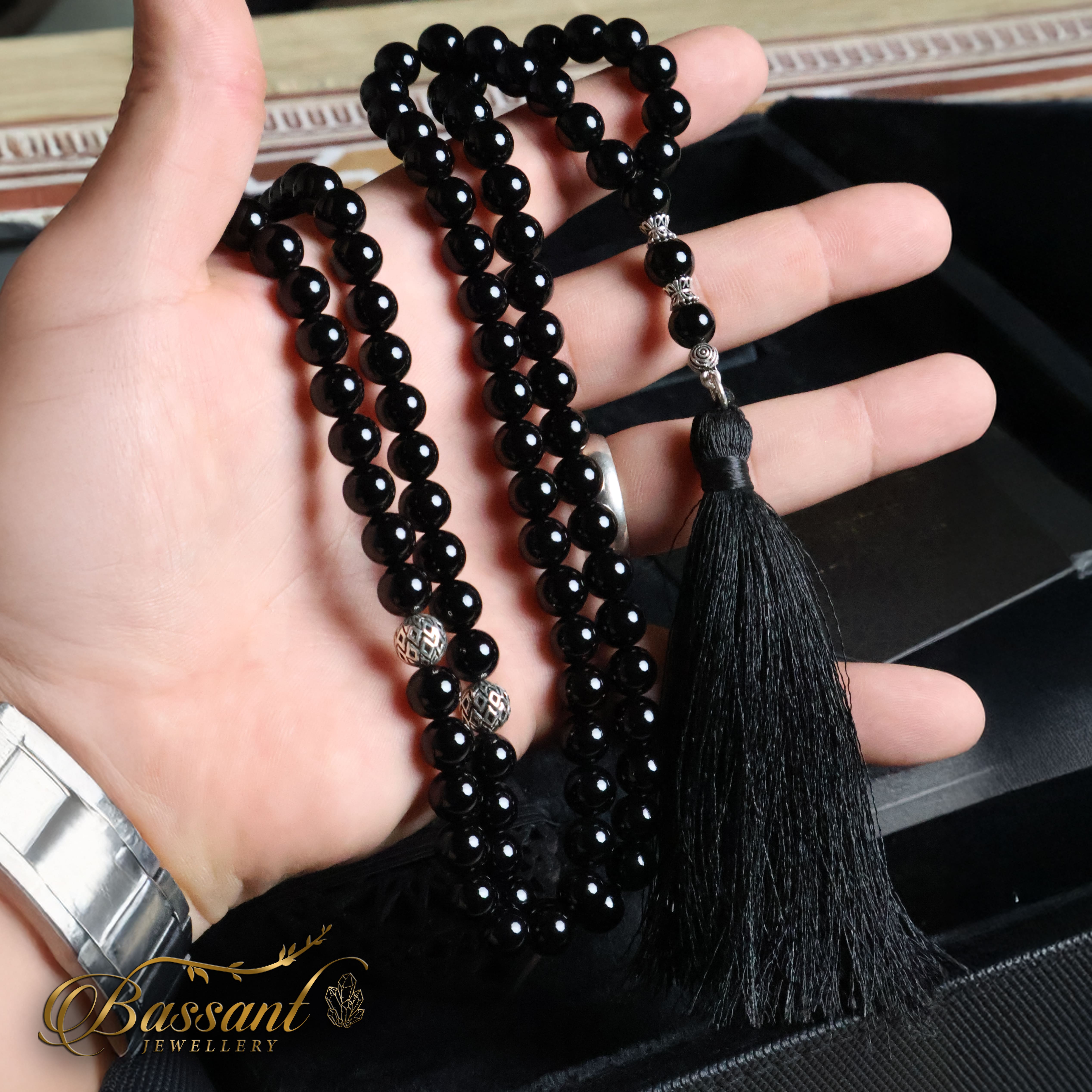 العقيق الأسود - ٣٣ حبة 