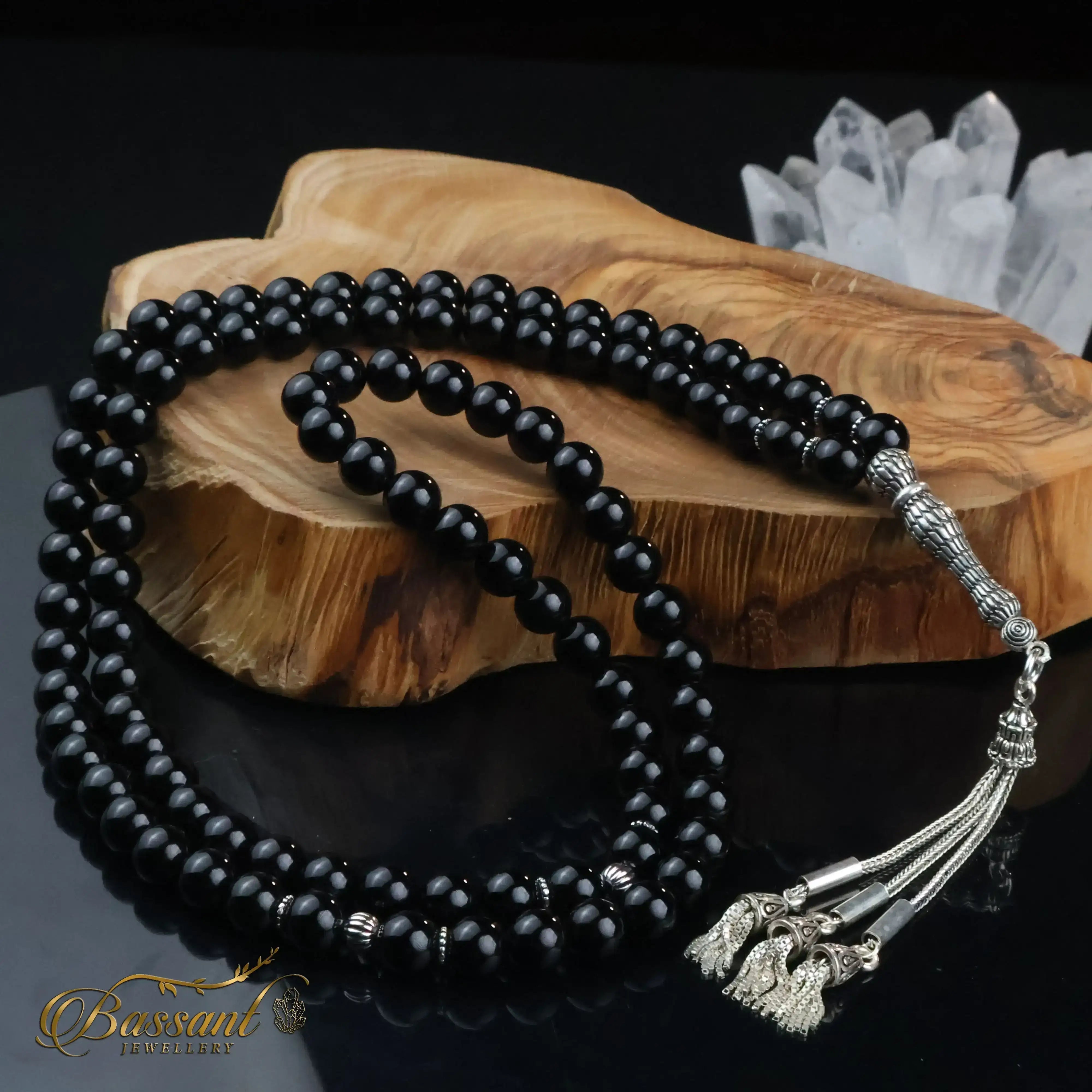 سبحة العقيق الأسود - أونكس  