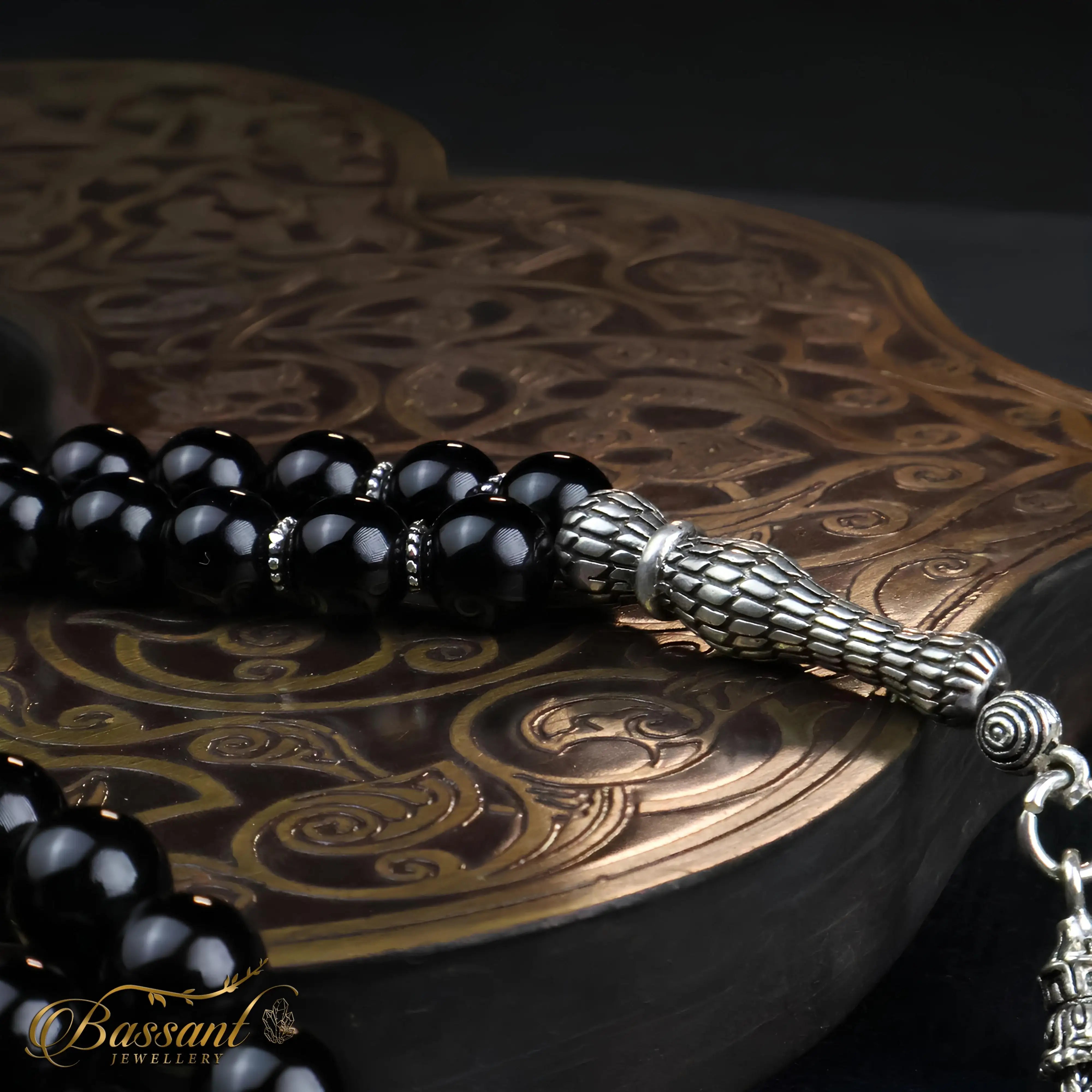 سبحة العقيق الأسود - أونكس  