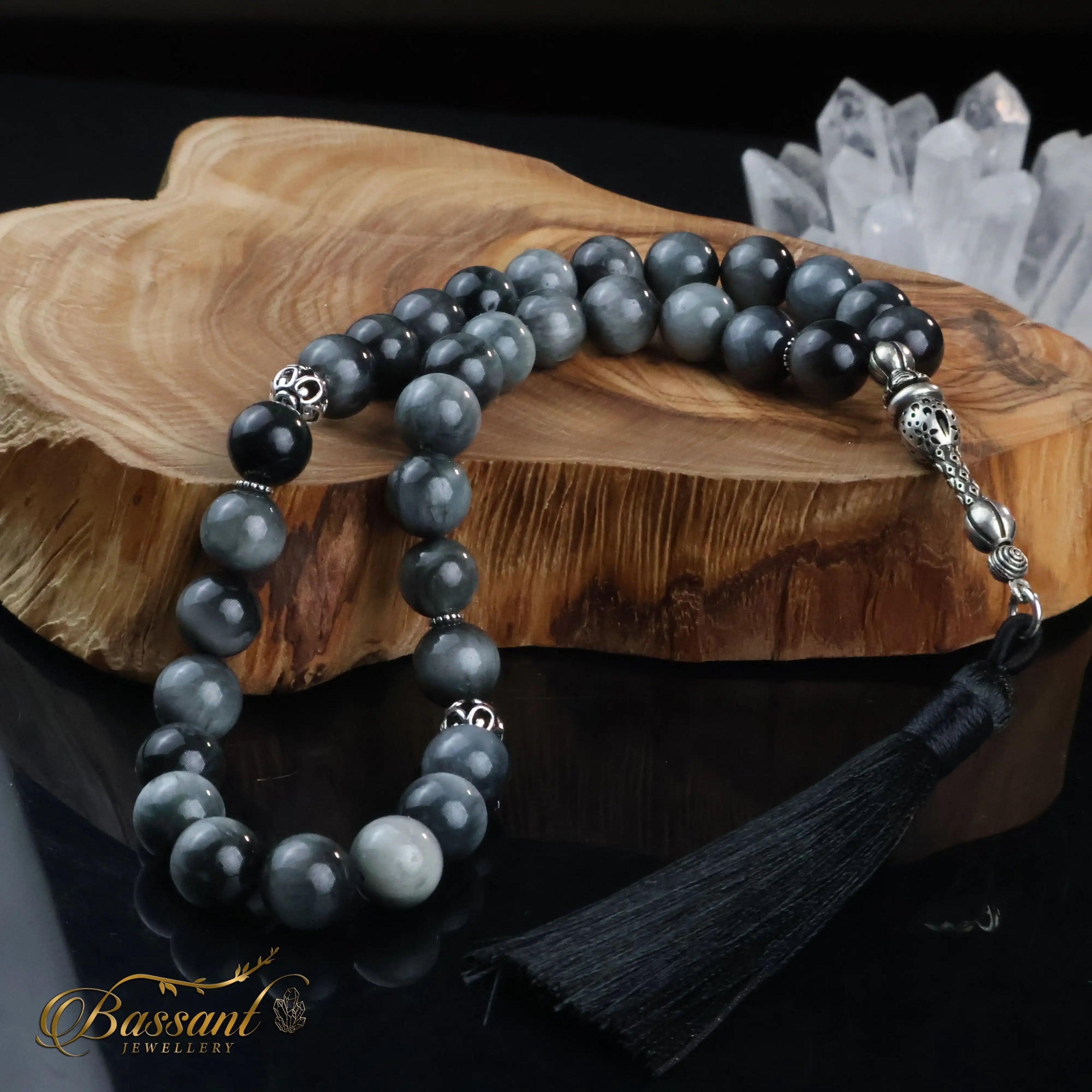 Api Sebha Eagle Eye Sebha (Misbaha) – 925 Silver Prayer Beads – Bassant Jewellery