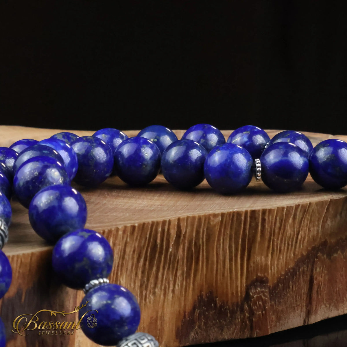 سبحة حجر كريم اللازورد | أحجار كريمة و فضة عيار ٩٢٥ | Lapis Lazuli gemstone Islamic prayer beads - Silver 925 | Bassant Jewellery