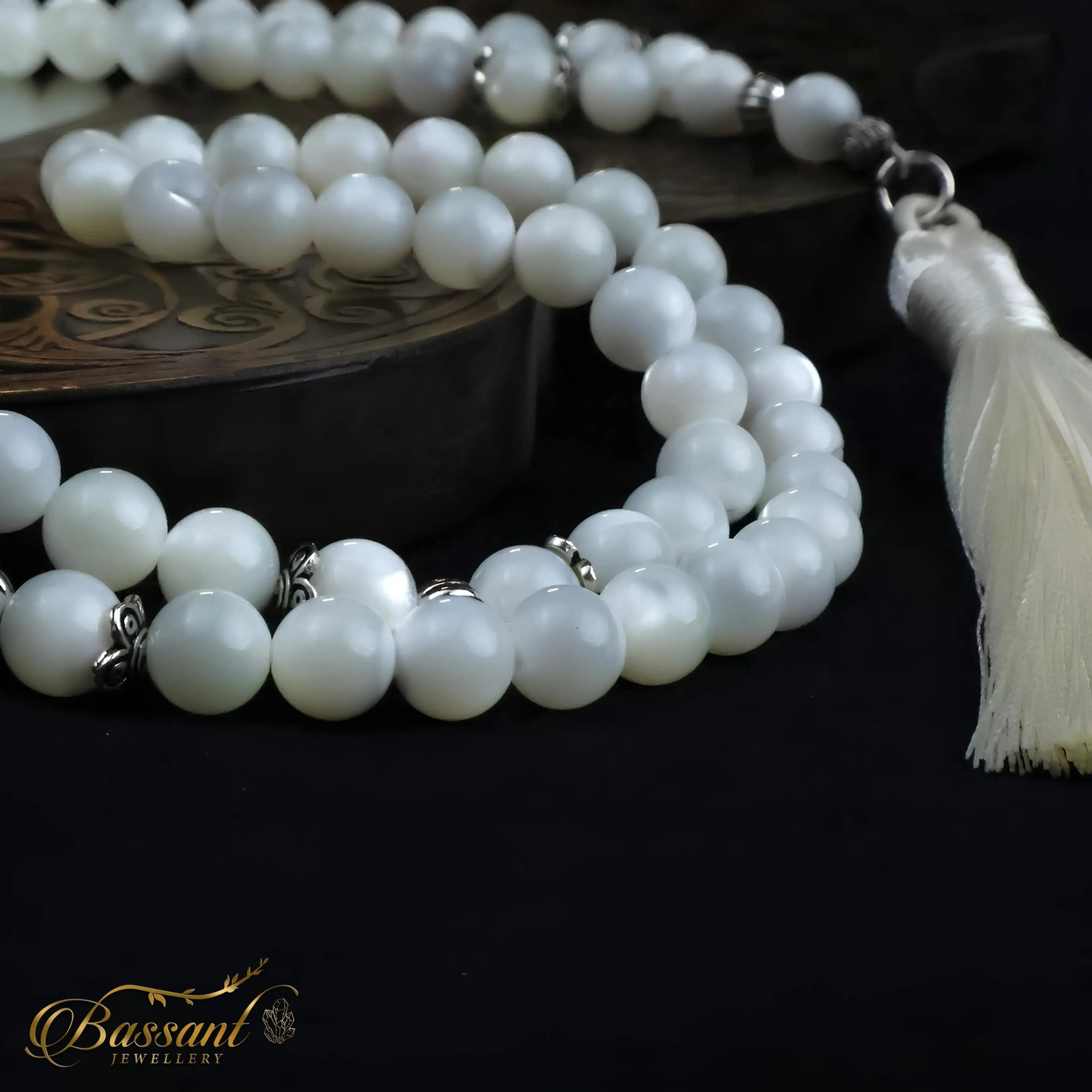 White Trochus Shell Rosary