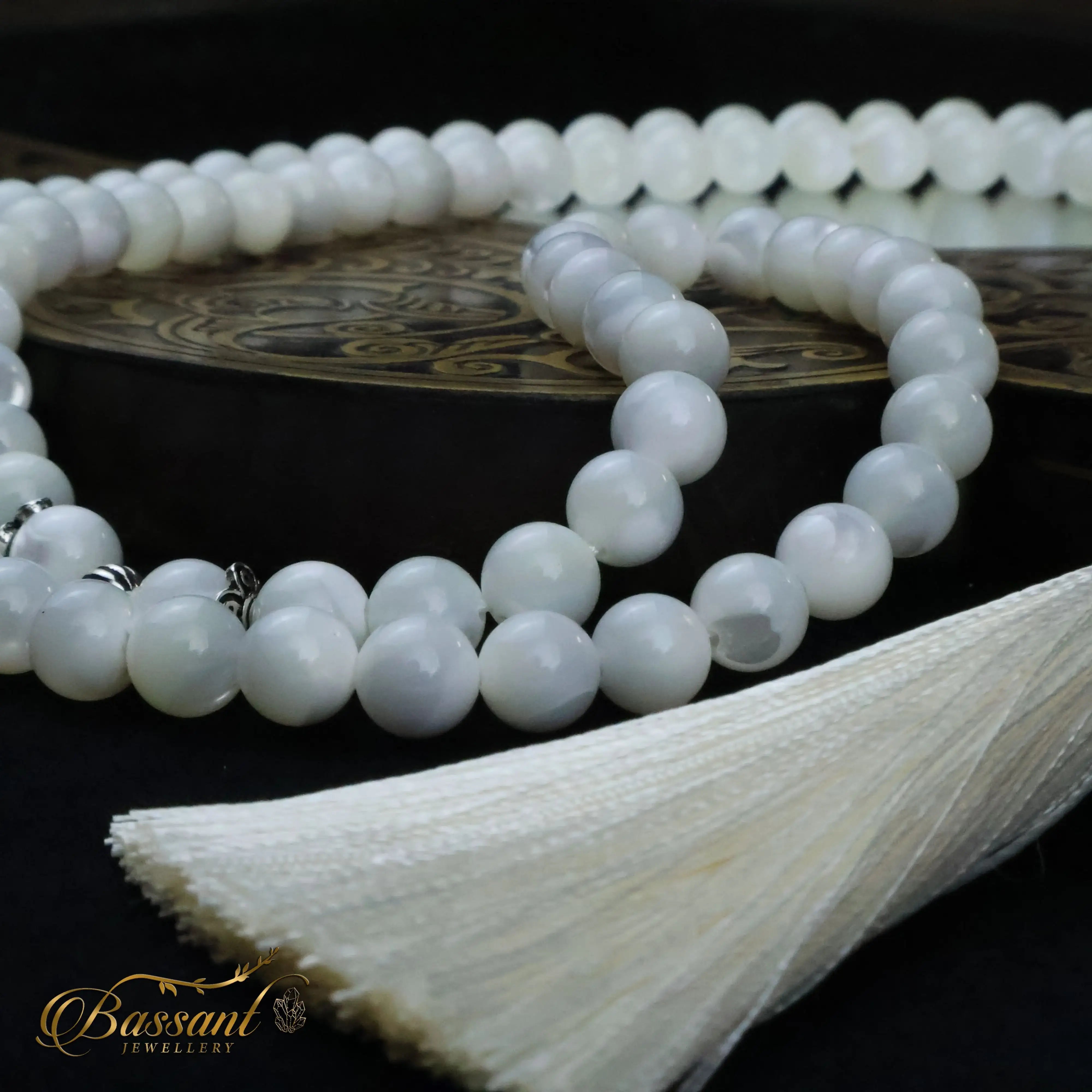 White Trochus Shell Rosary