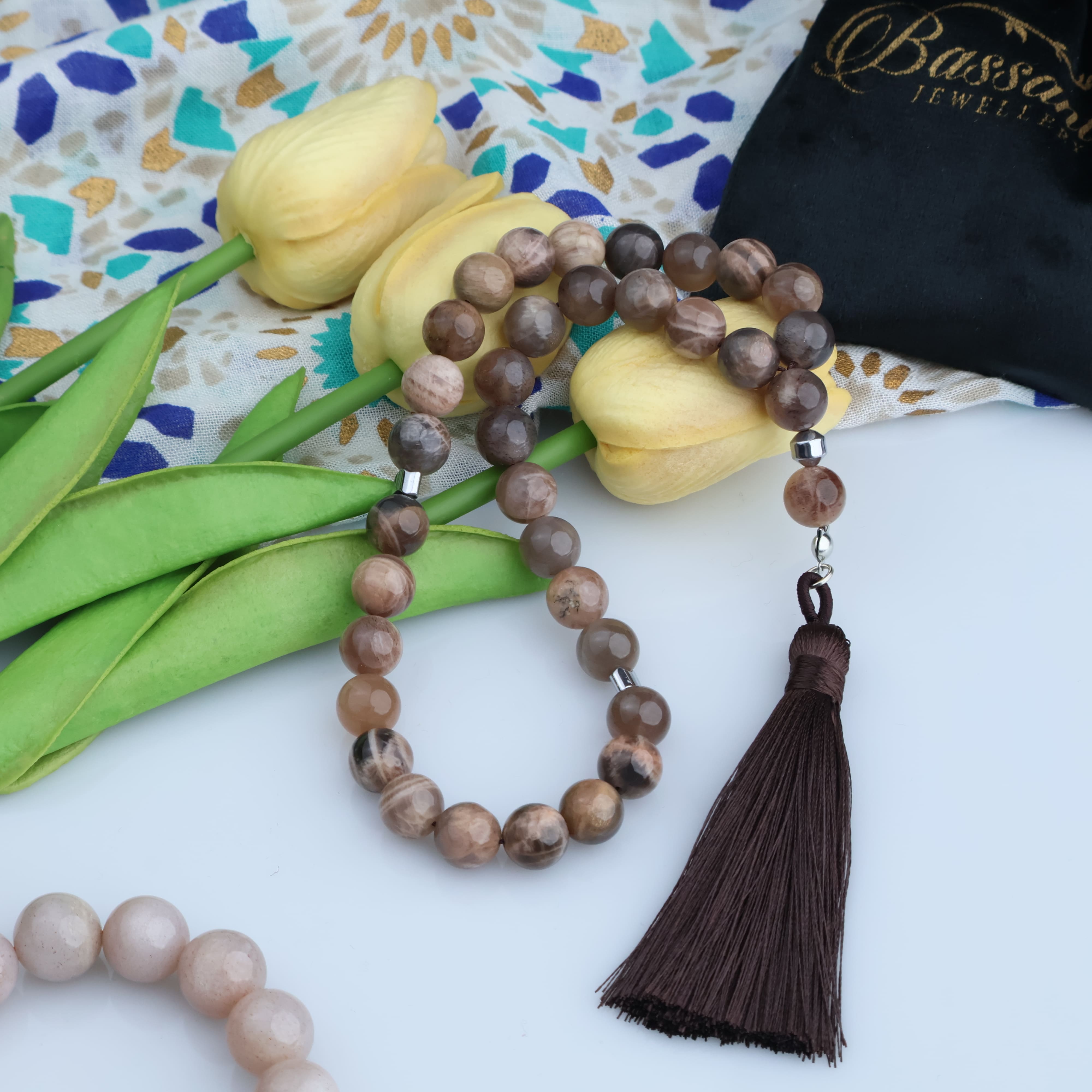 Mocha Moonstone Rosary