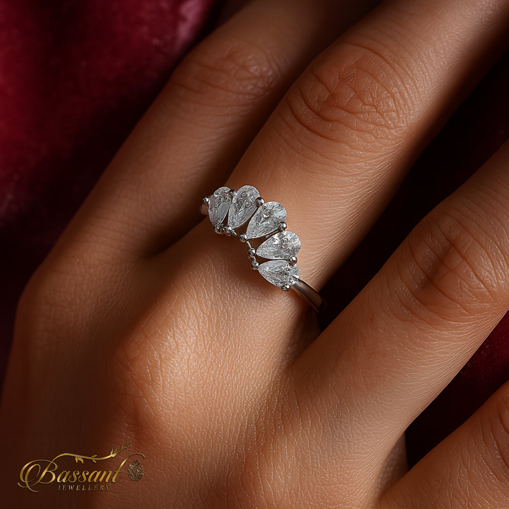 خاتم فضة عيار ٩٢٥ Tears Crown | Tears Crown Sterling Silver 925 Ring | Bassant Jewellery