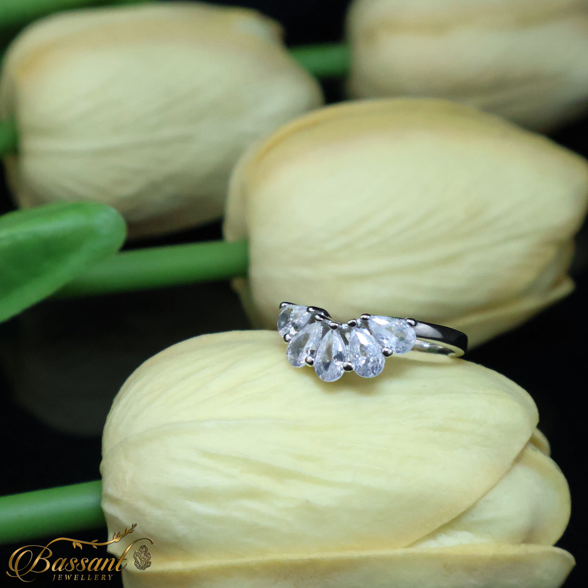 خاتم فضة عيار ٩٢٥ Tears Crown | Tears Crown Sterling Silver 925 Ring | Bassant Jewellery